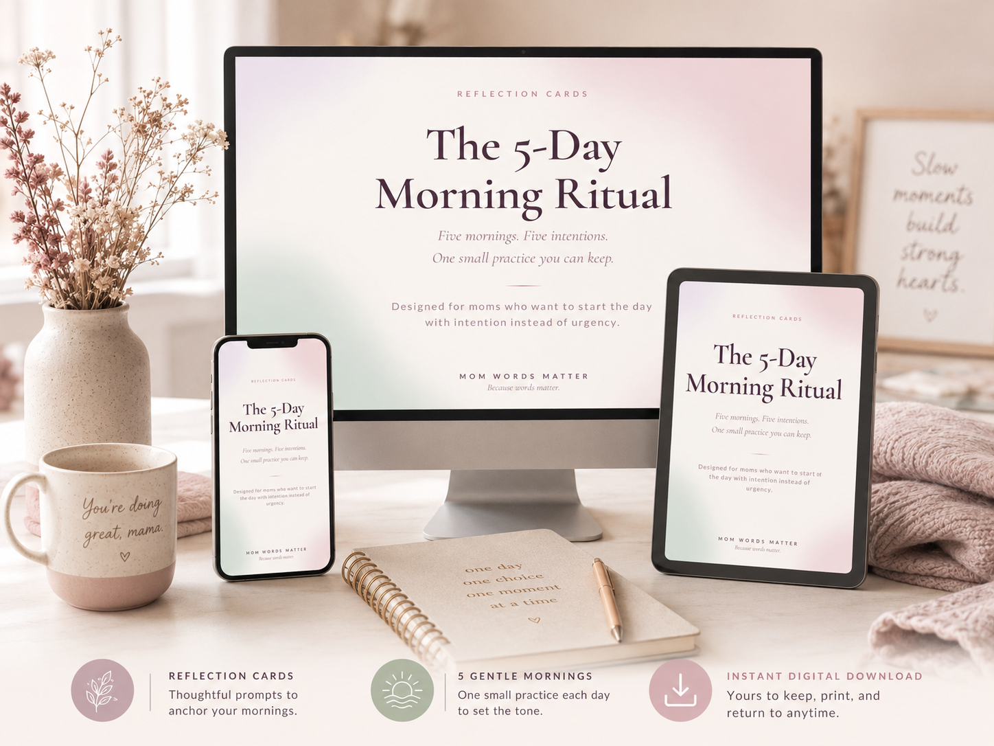 The 5-Day Morning Ritual - Reflection Cards for moms