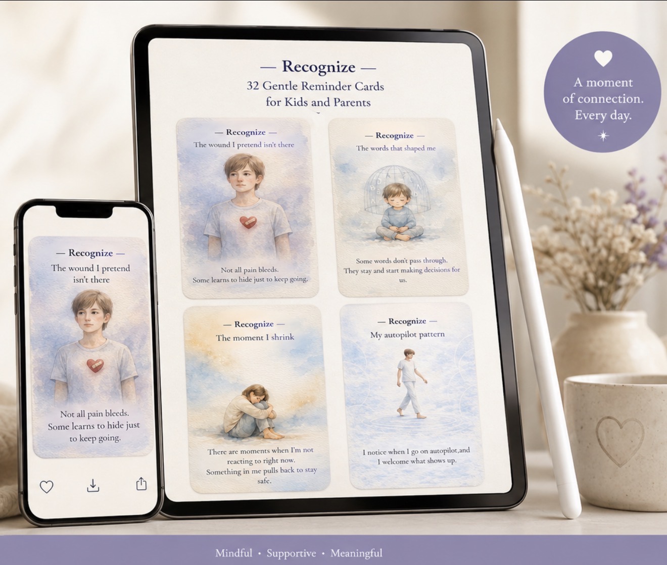 Recognize - 32 Gentle Reminder Cards for Kids and Parents