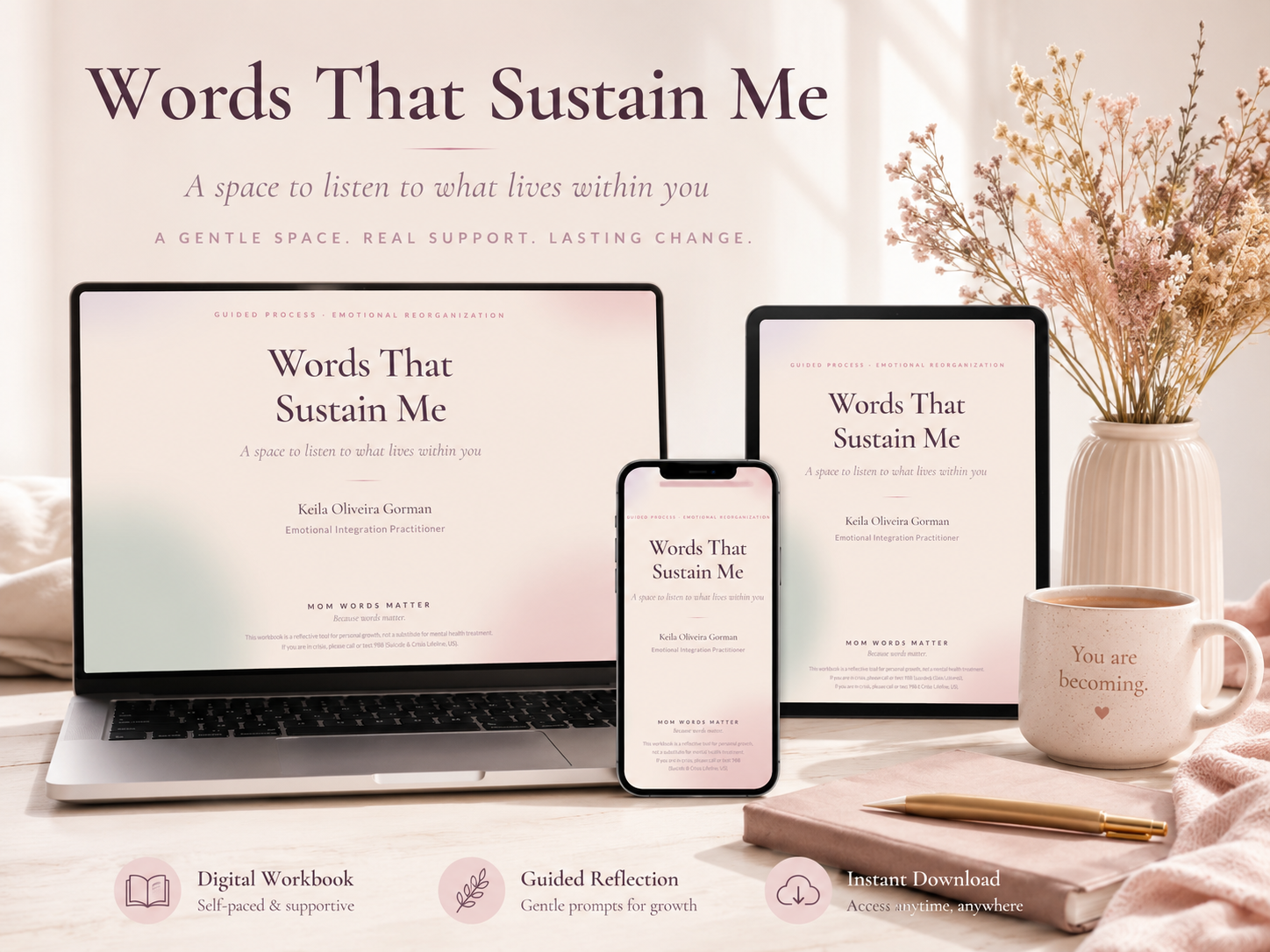 Words That Sustain Me - Guided Fillable Workbook